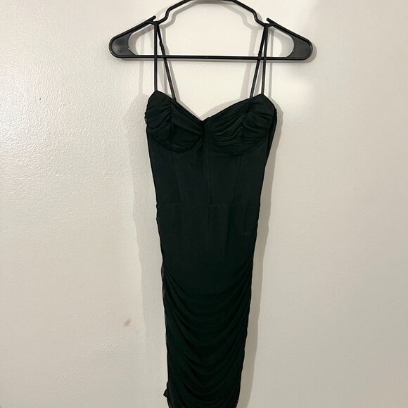 Blue Blush Black Mesh Corset Mini Dress - Picture 5 of 9